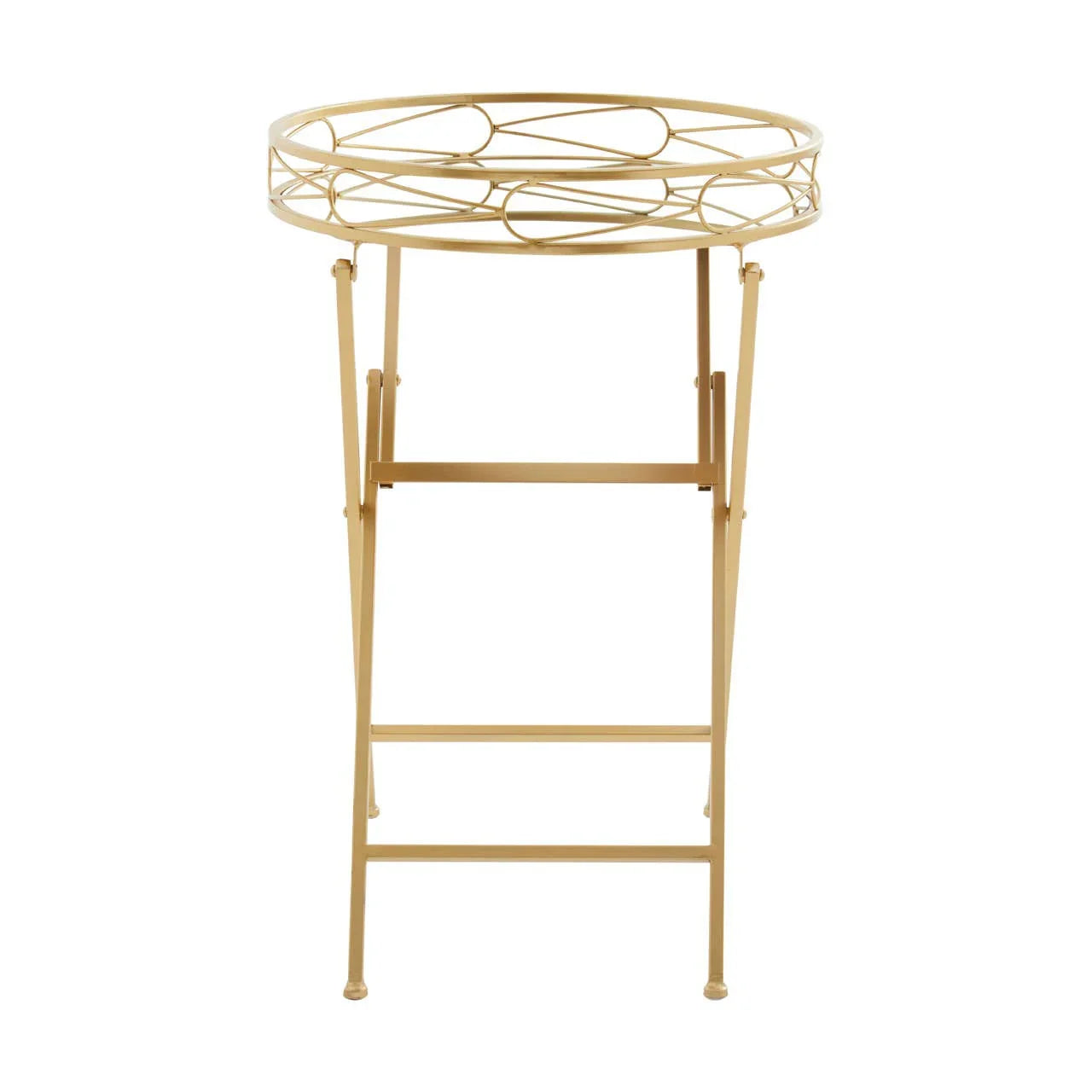 Gold Mirrored Tray Table