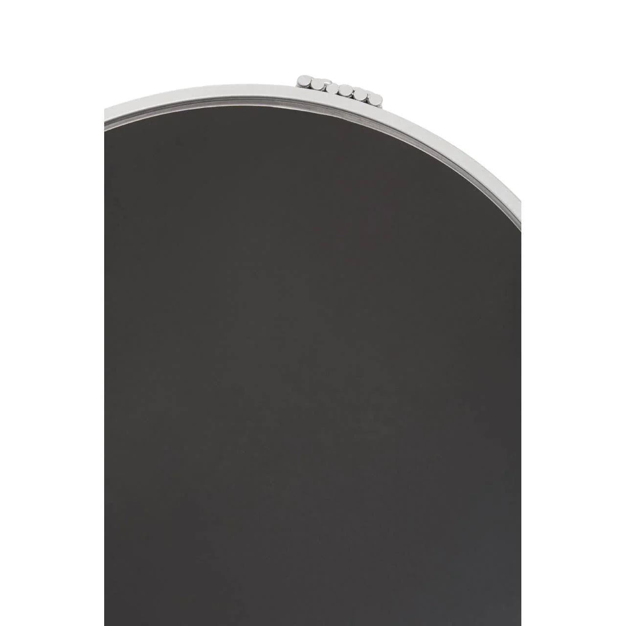 Sleek Round Black Silver Table