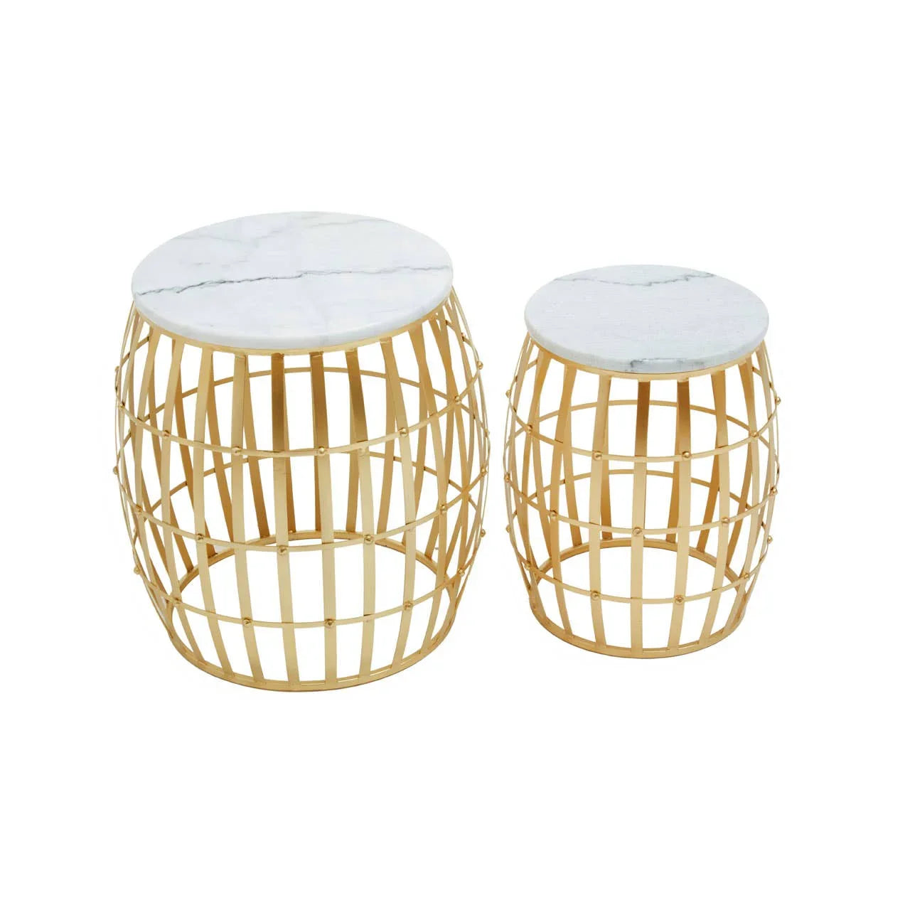 Luxe Marble Side Table Set
