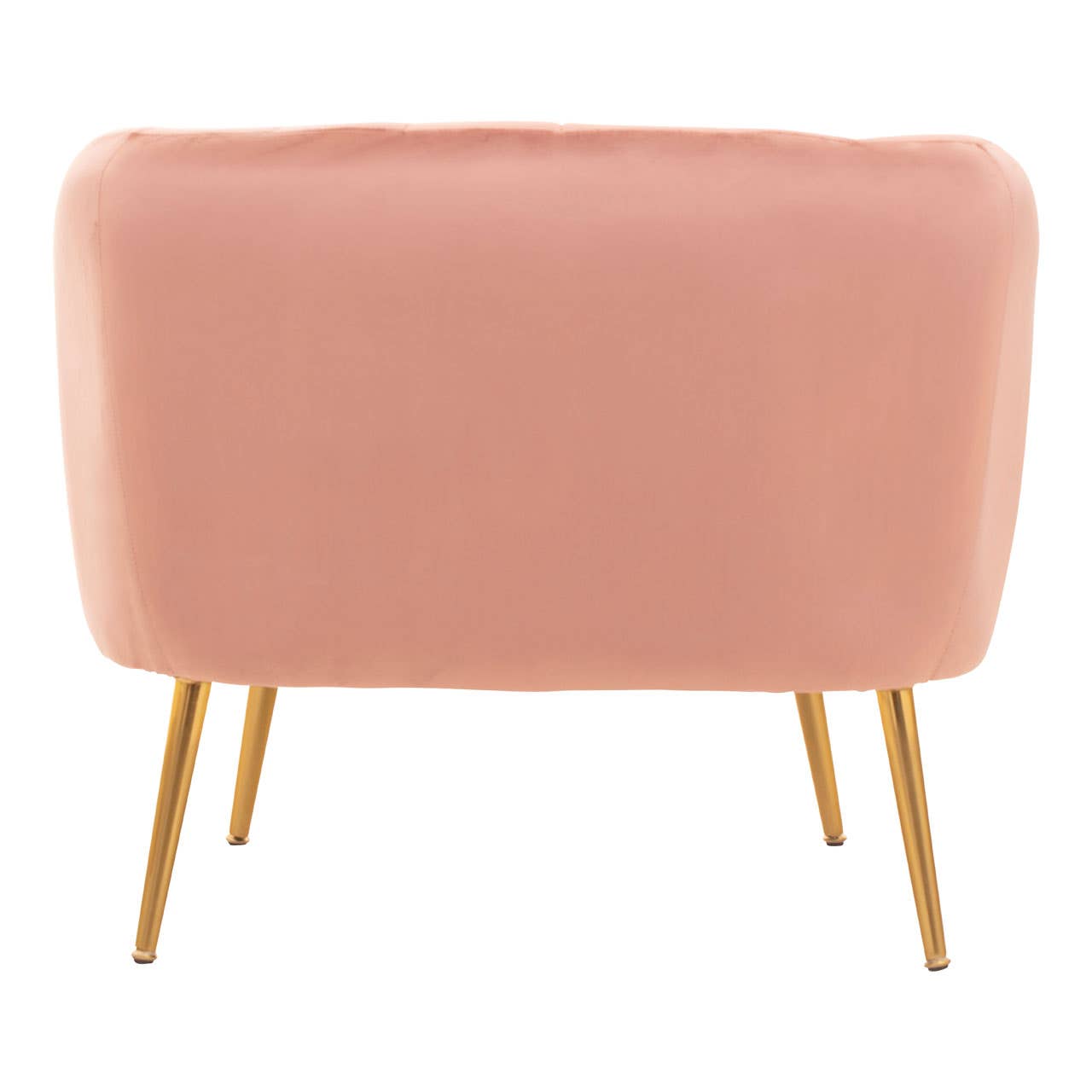 Plush Pink Velvet Accent Chair