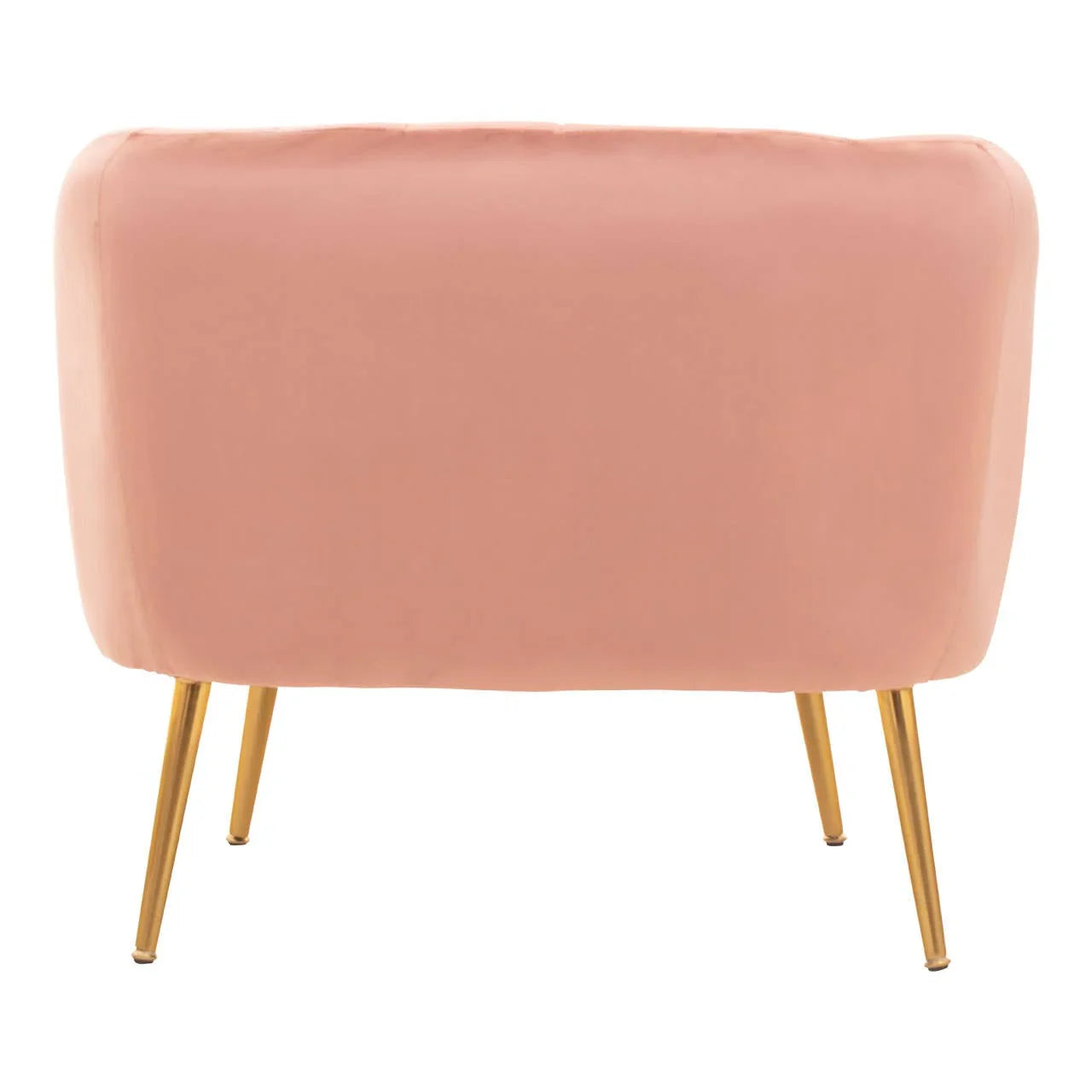 Plush Pink Velvet Accent Chair
