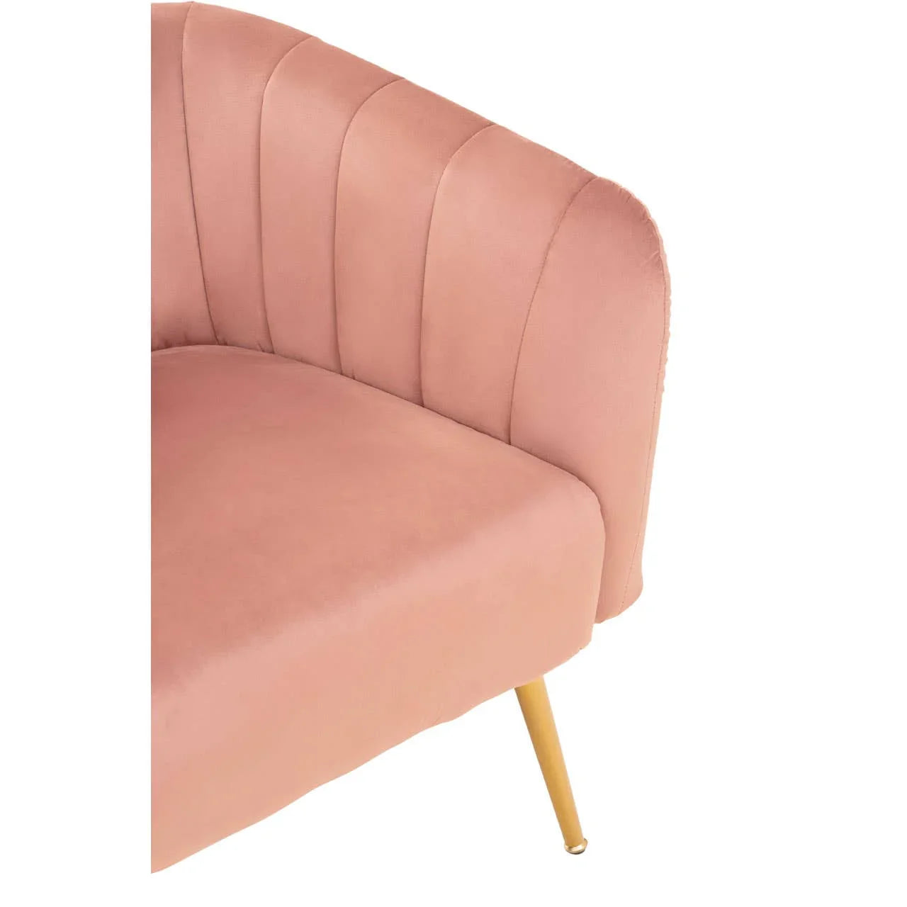Plush Pink Velvet Accent Chair