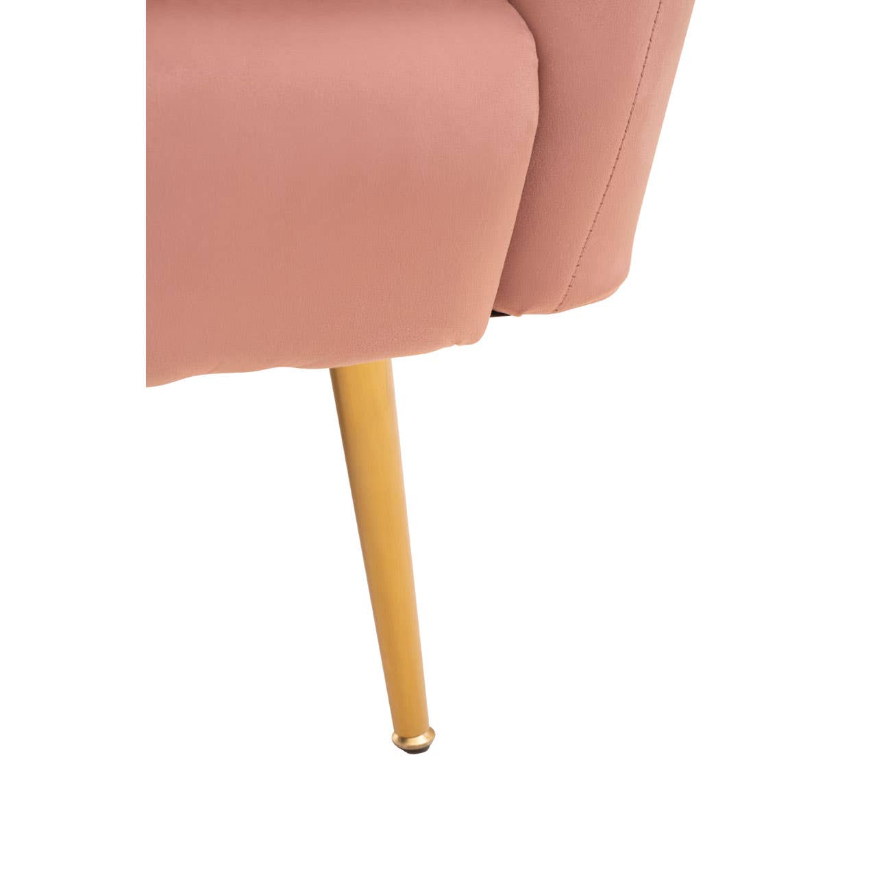 Plush Pink Velvet Accent Chair