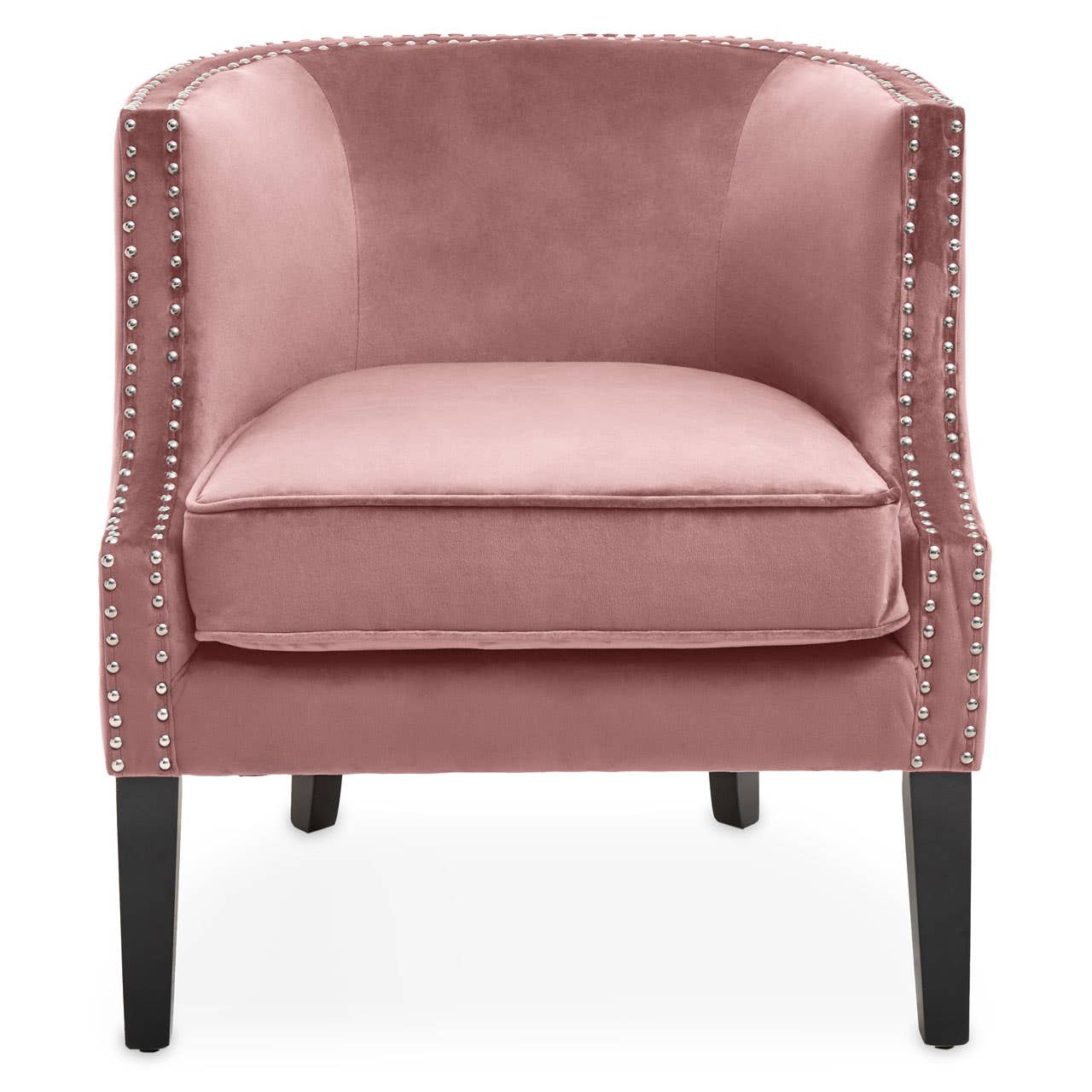 Luxe Pink Velvet Armchair