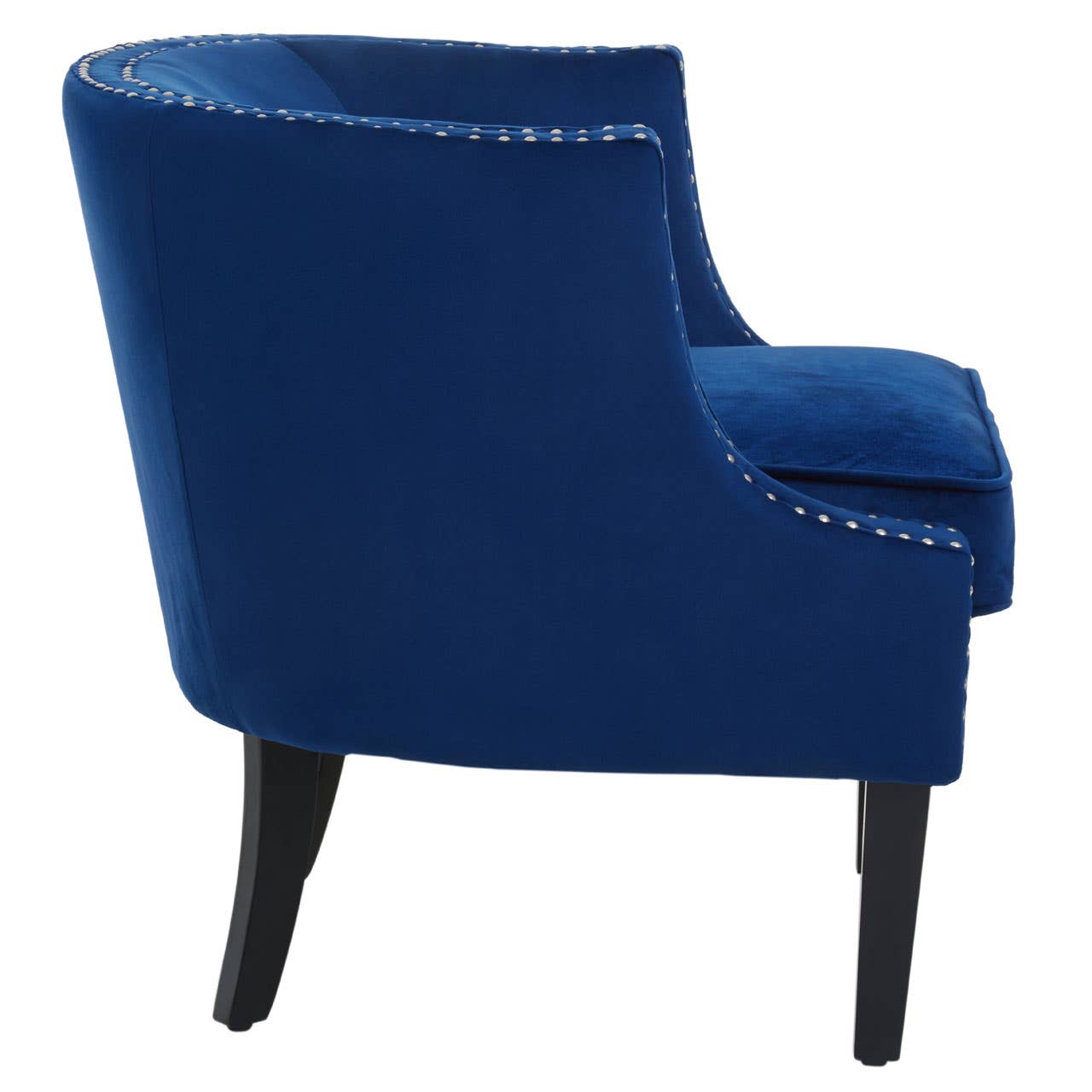 Luxe Blue Velvet Accent Chair