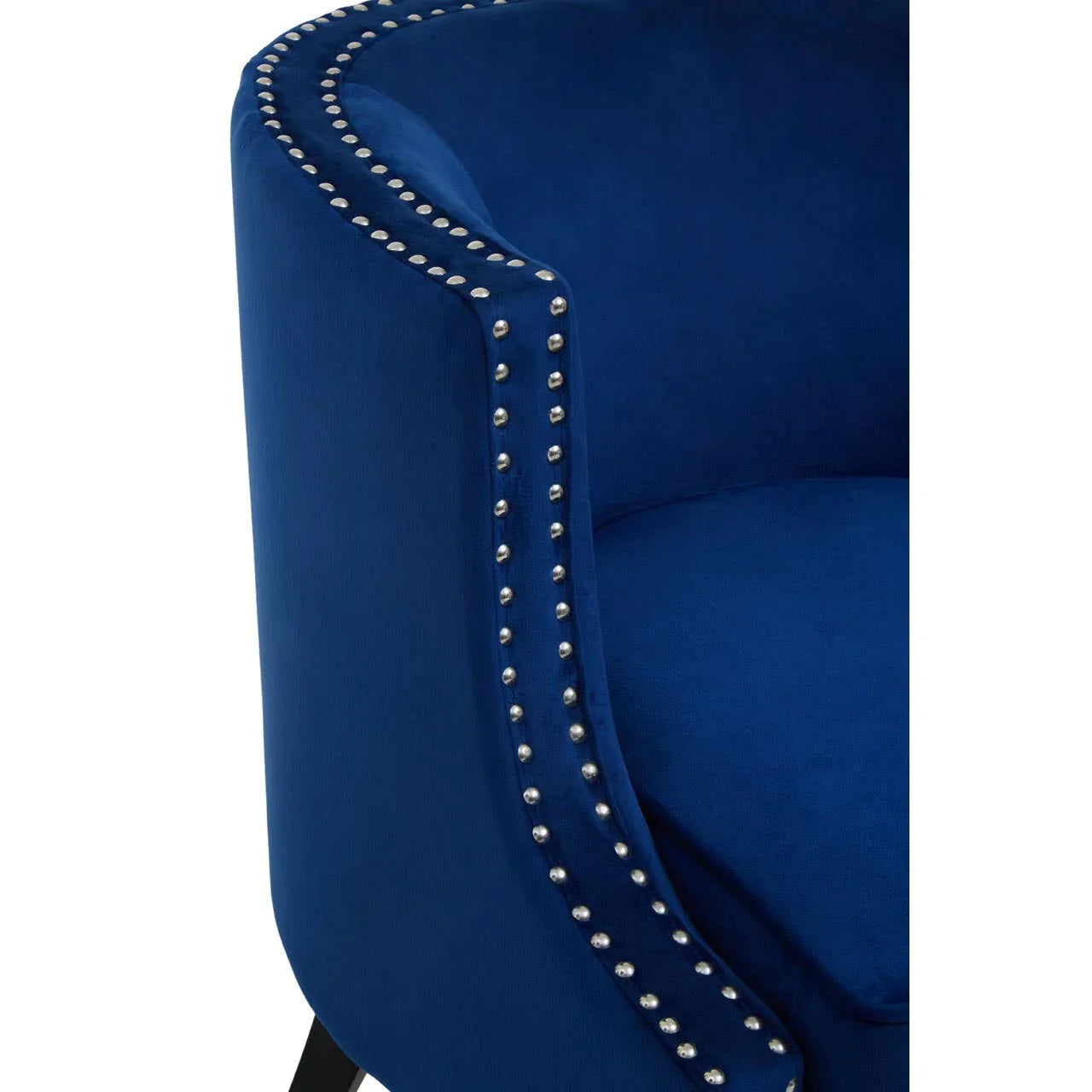 Luxe Blue Velvet Accent Chair