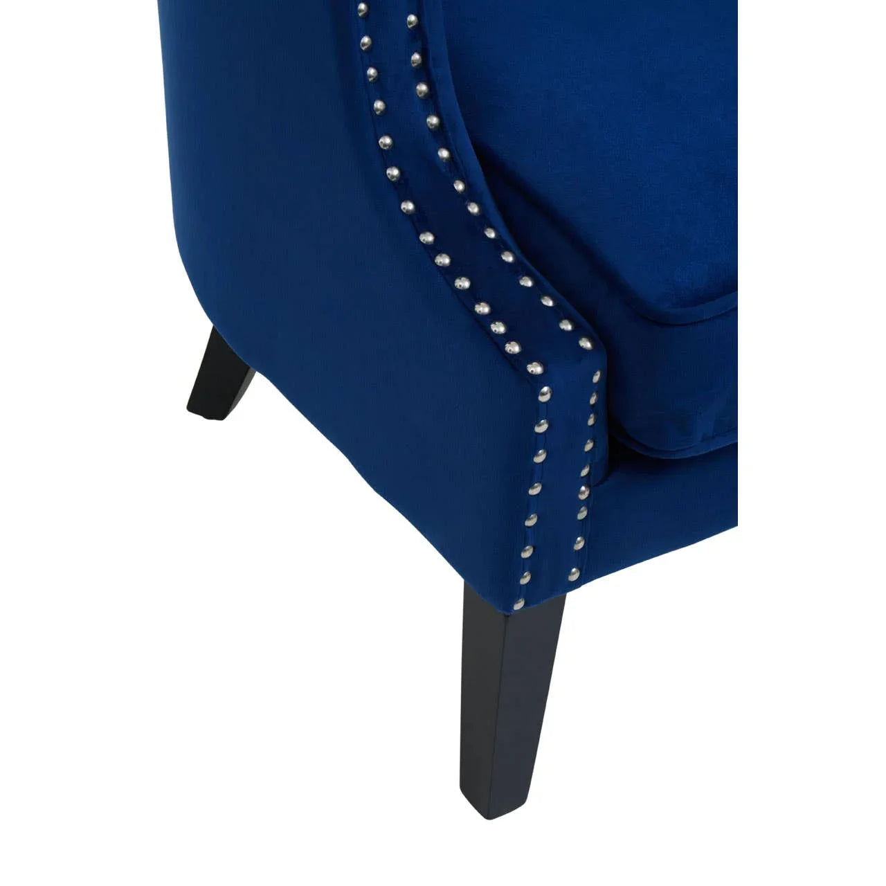 Luxe Blue Velvet Accent Chair