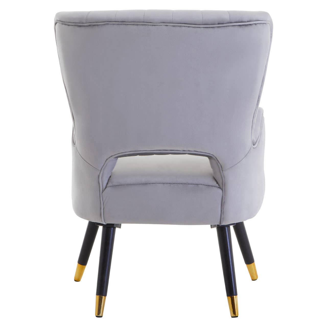 Luxe Grey Velvet Accent Chair
