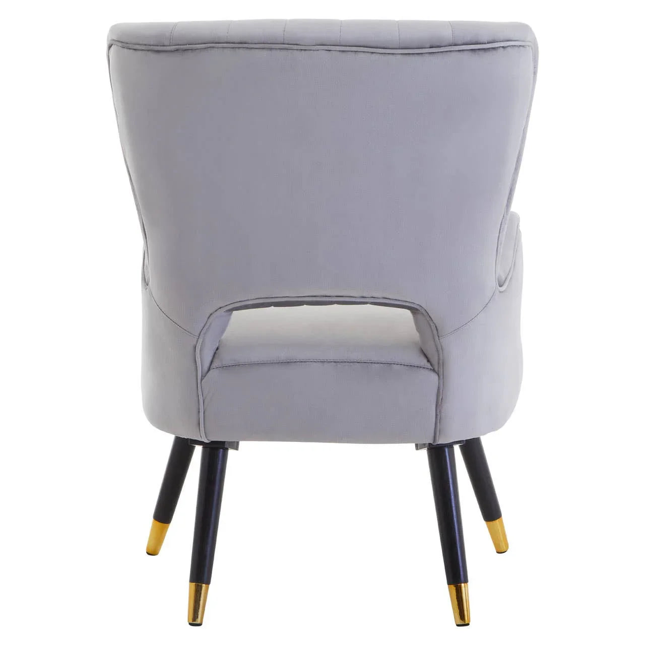 Luxe Grey Velvet Accent Chair