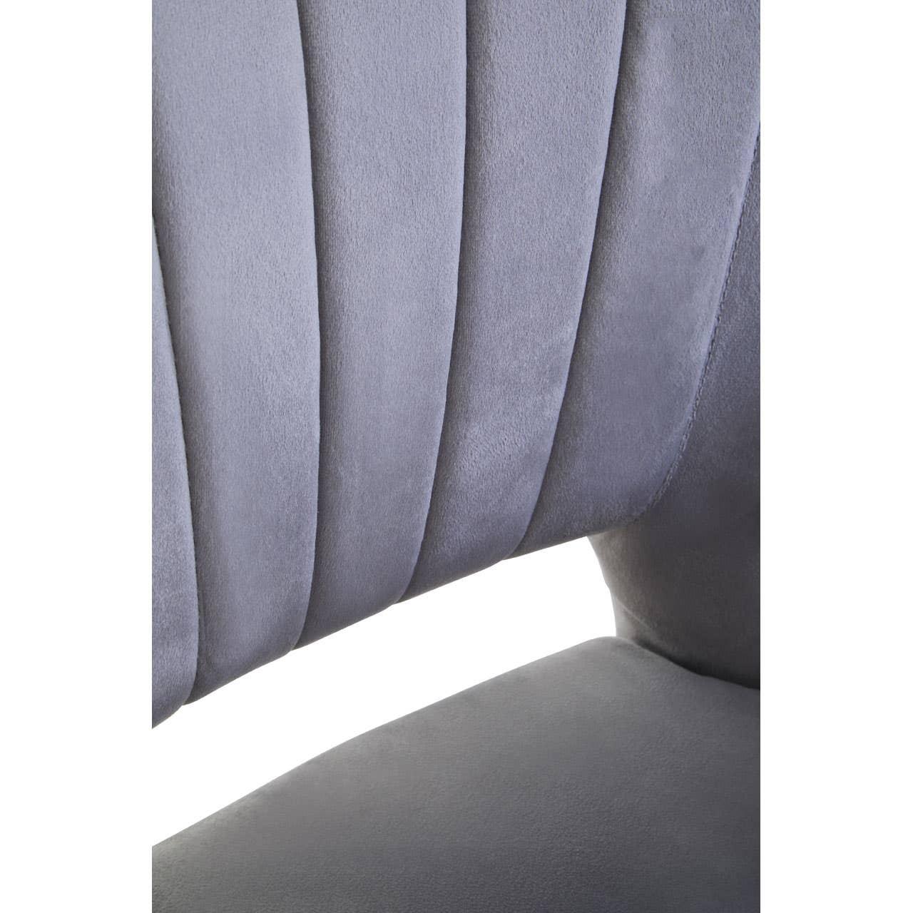 Luxe Grey Velvet Accent Chair