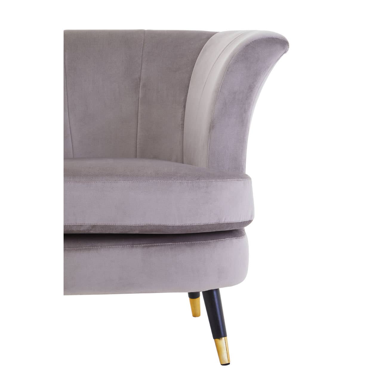 Luxe Mink Velvet Scalloped Chair