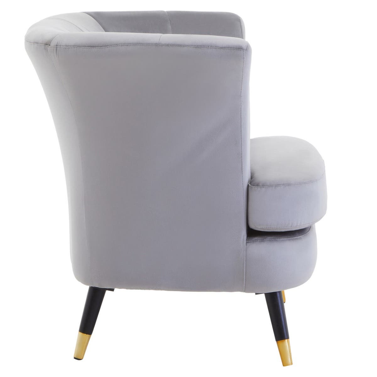 Luxe Grey Velvet Accent Chair