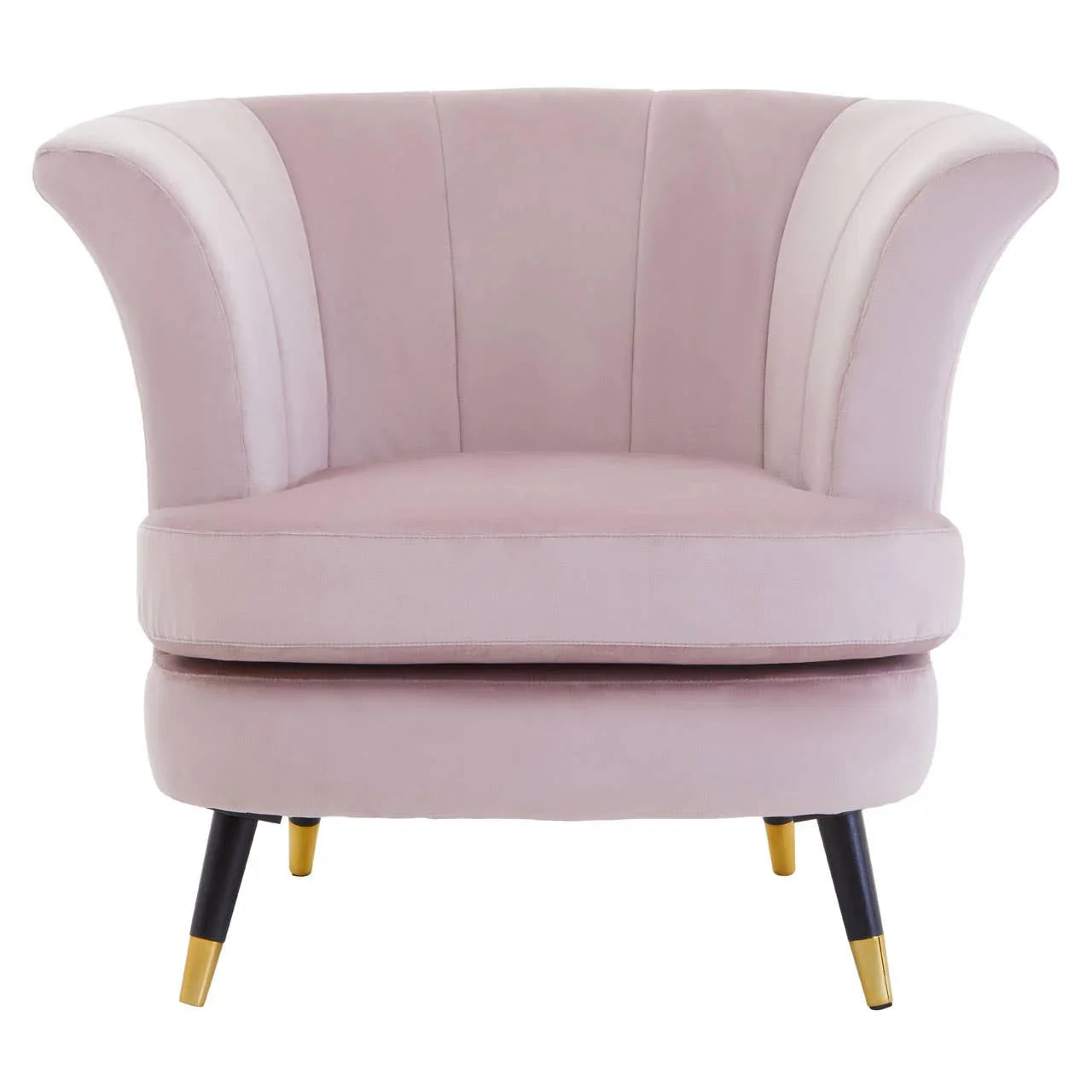 Luxe Pink Scalloped Accent Chair
