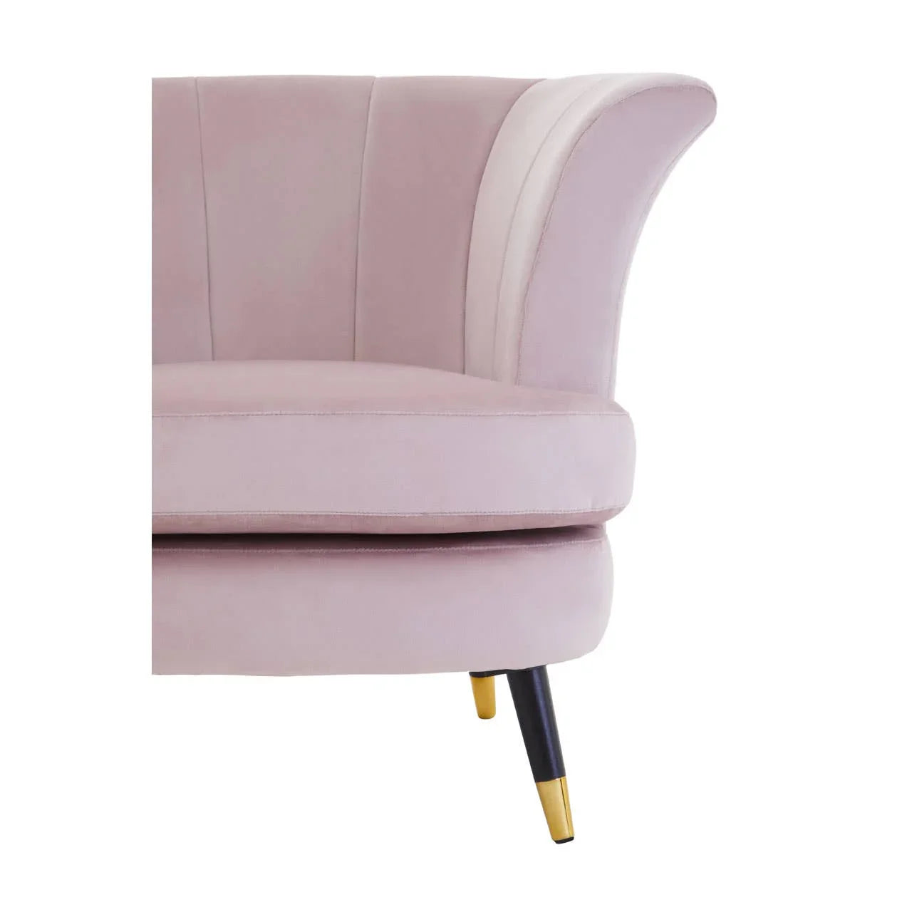 Luxe Pink Scalloped Accent Chair