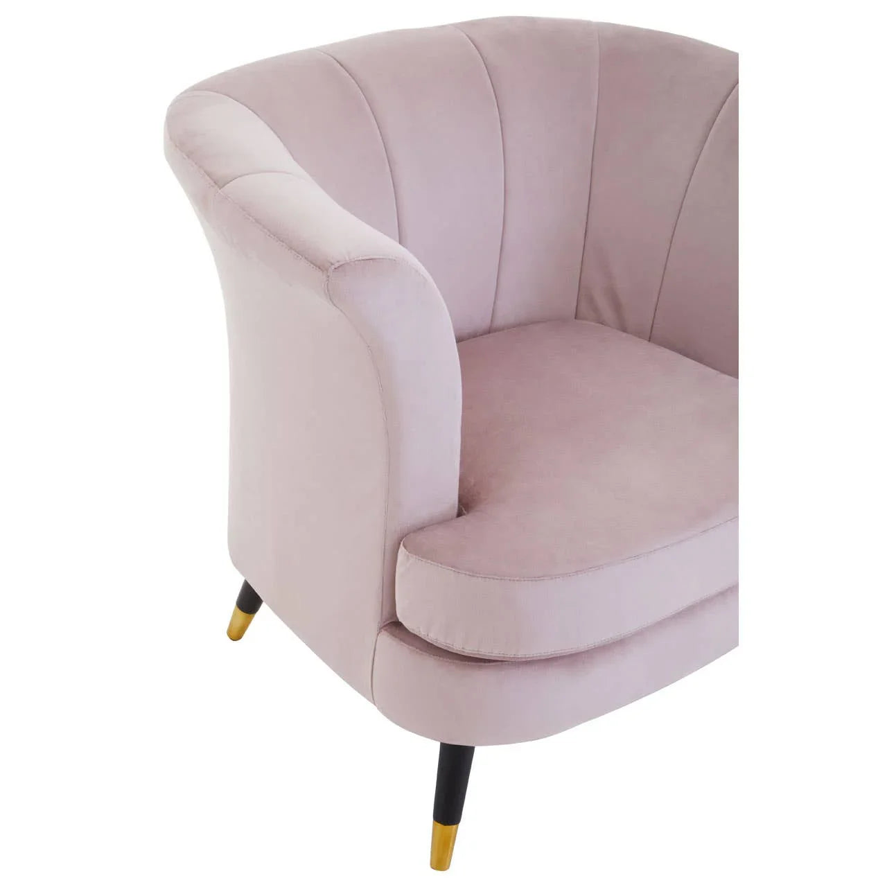Luxe Pink Scalloped Accent Chair