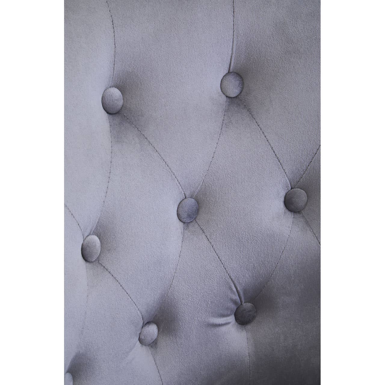 Luxe Grey Velvet Tufted Chair