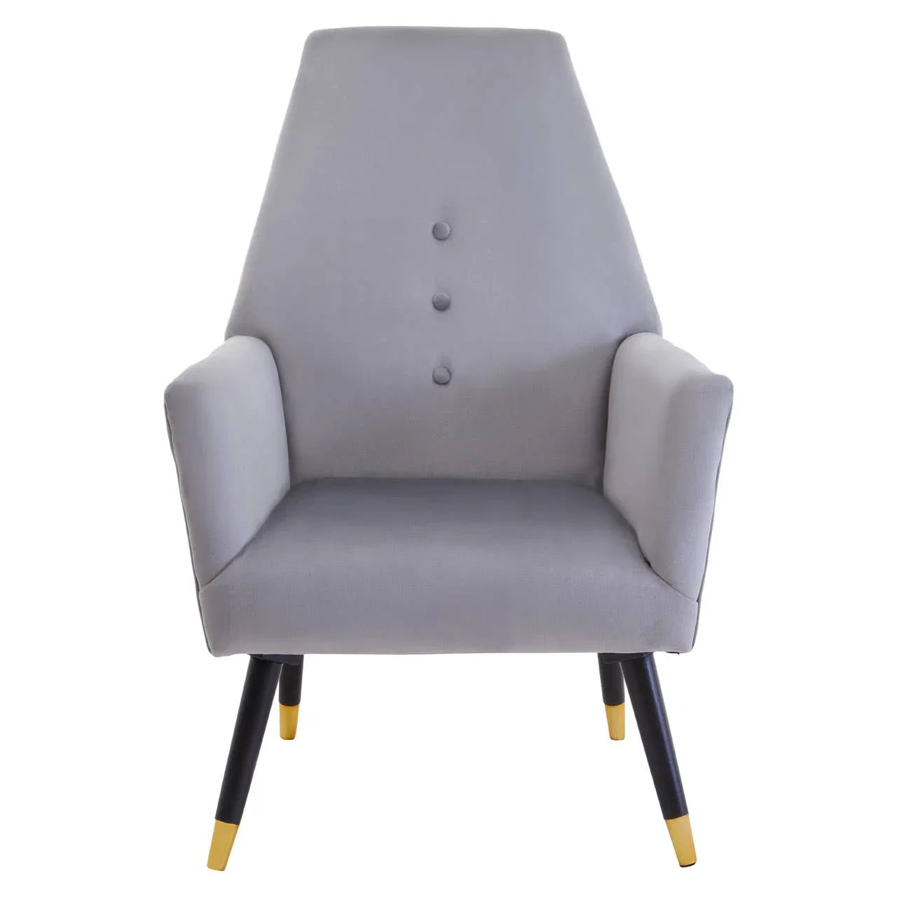 Luxe Grey Velvet Accent Chair