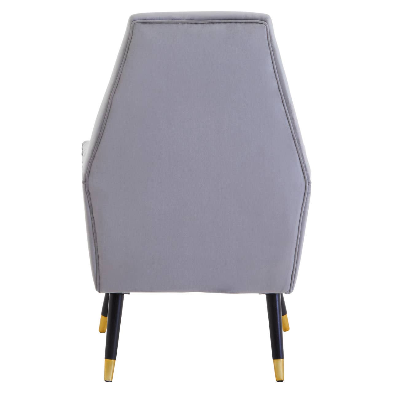 Luxe Grey Velvet Accent Chair