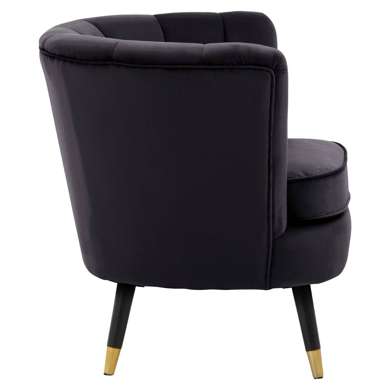 Luxe Black Velvet Accent Chair