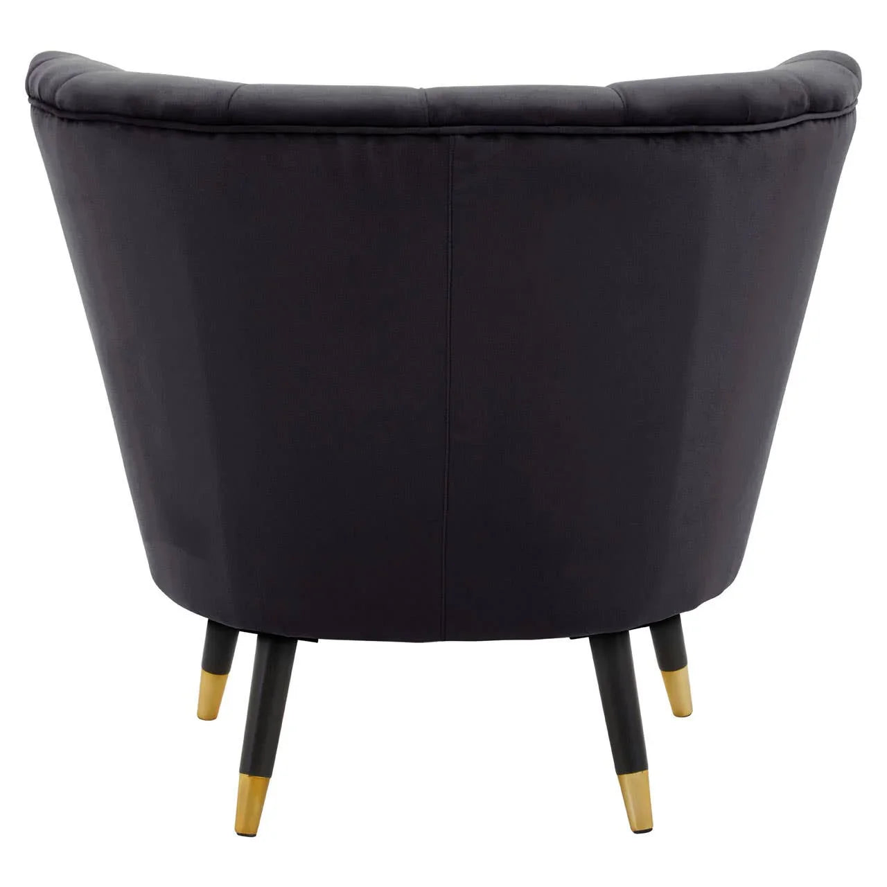 Luxe Black Velvet Accent Chair