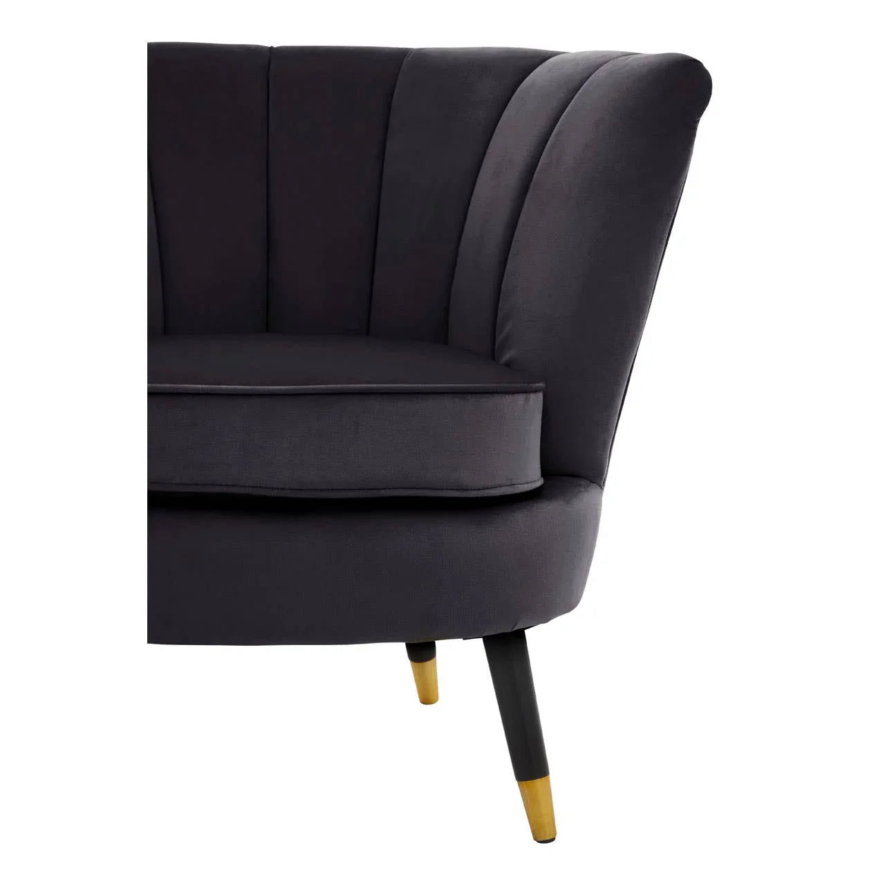 Luxe Black Velvet Accent Chair