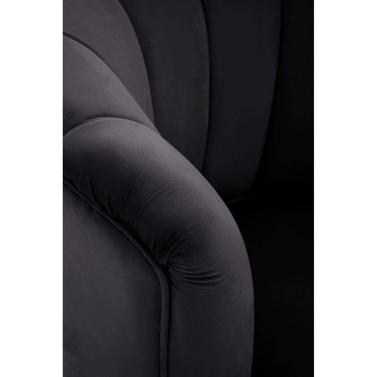 Luxe Black Velvet Accent Chair
