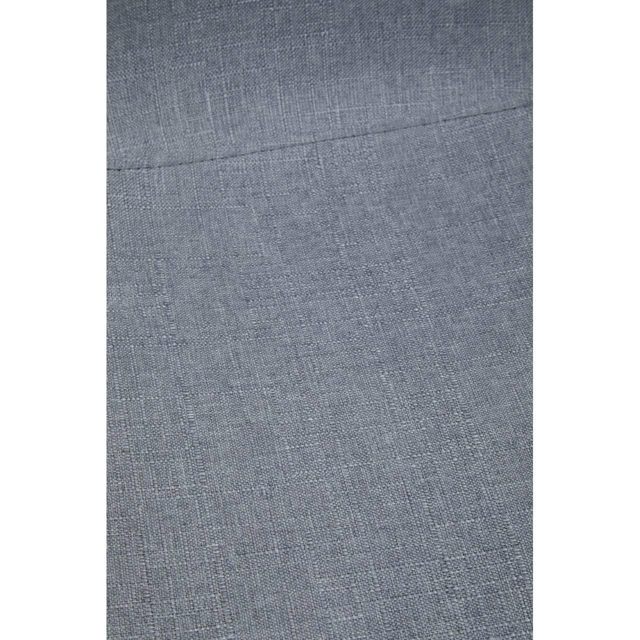 Close-up of grey fabric sofa upholstery with subtle textured weave pattern