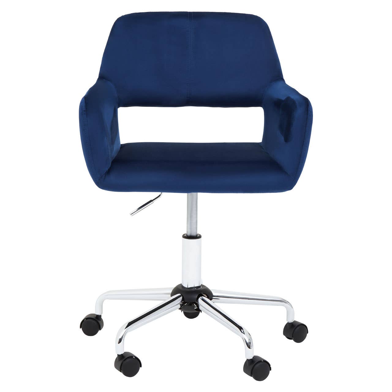 Luxe Navy Velvet Office Chair