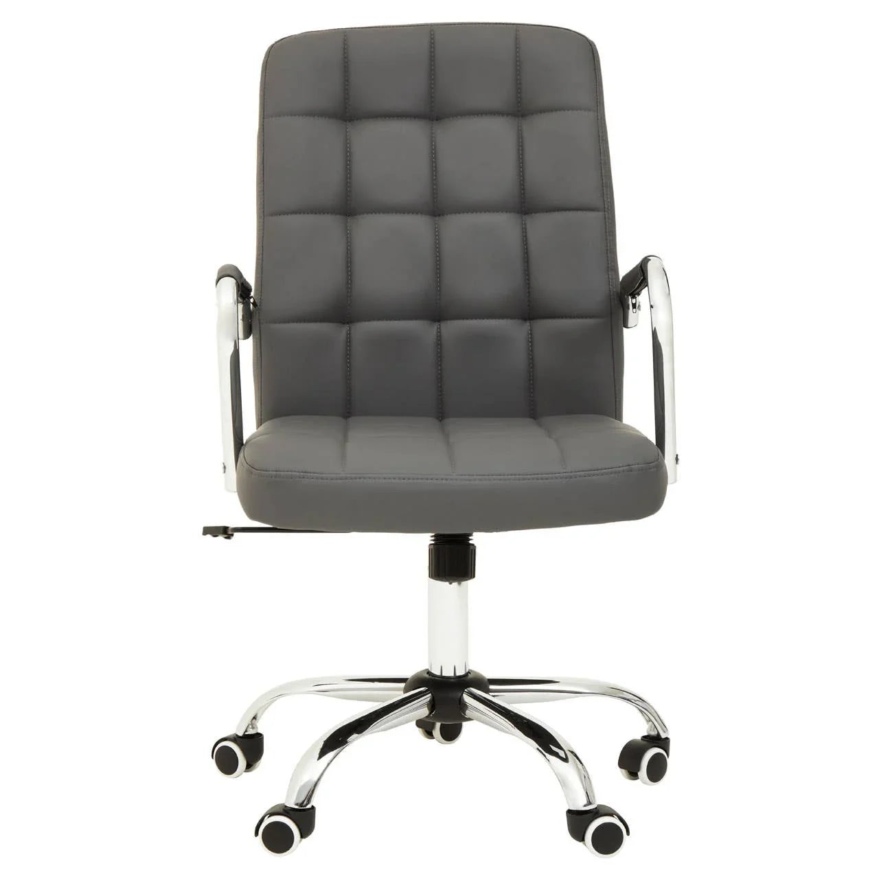 Modern Grey Leather Office Chair