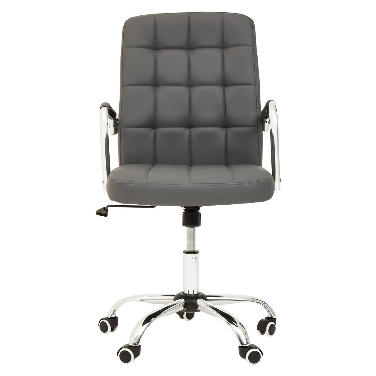 Modern Grey Leather Office Chair
