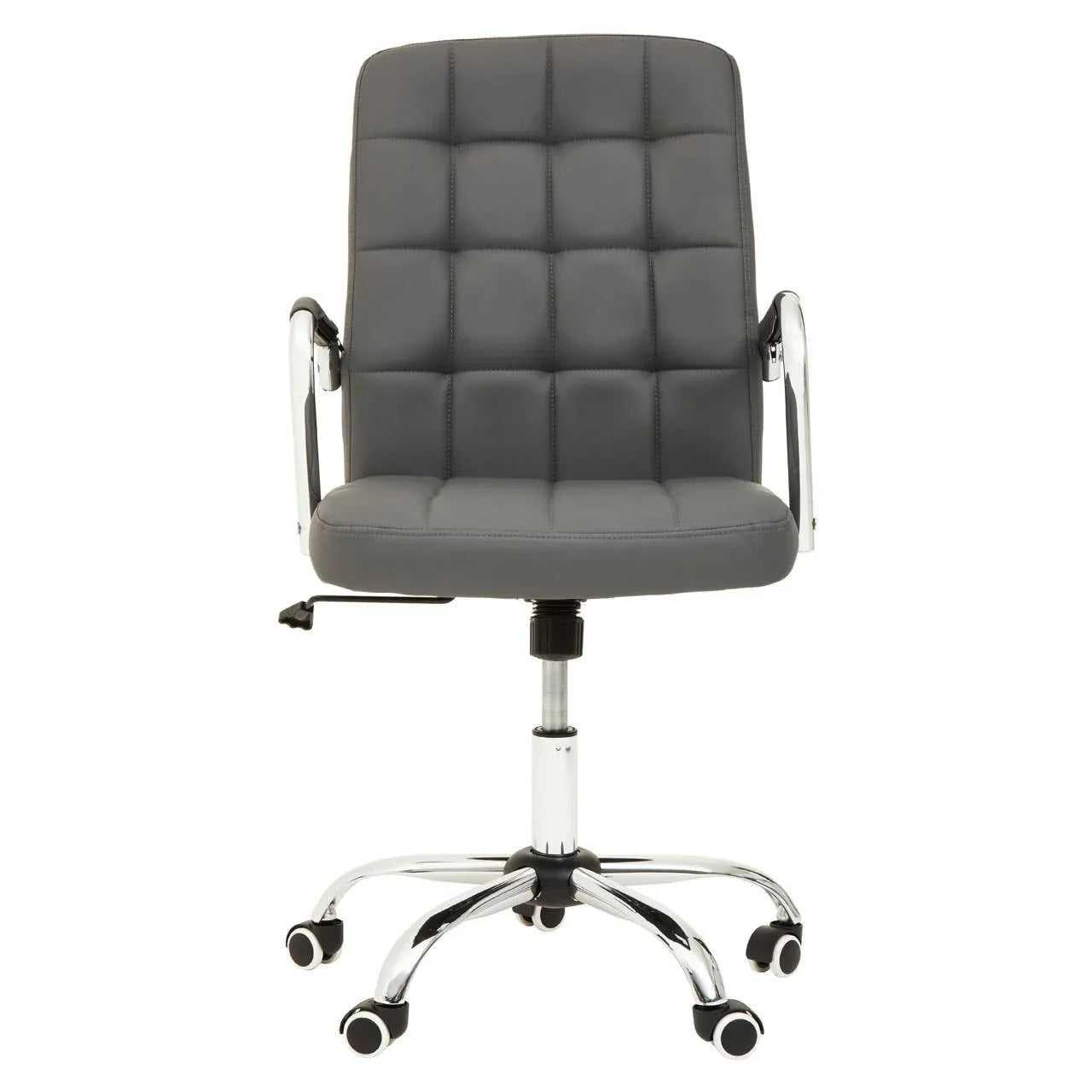 Modern Grey Leather Office Chair