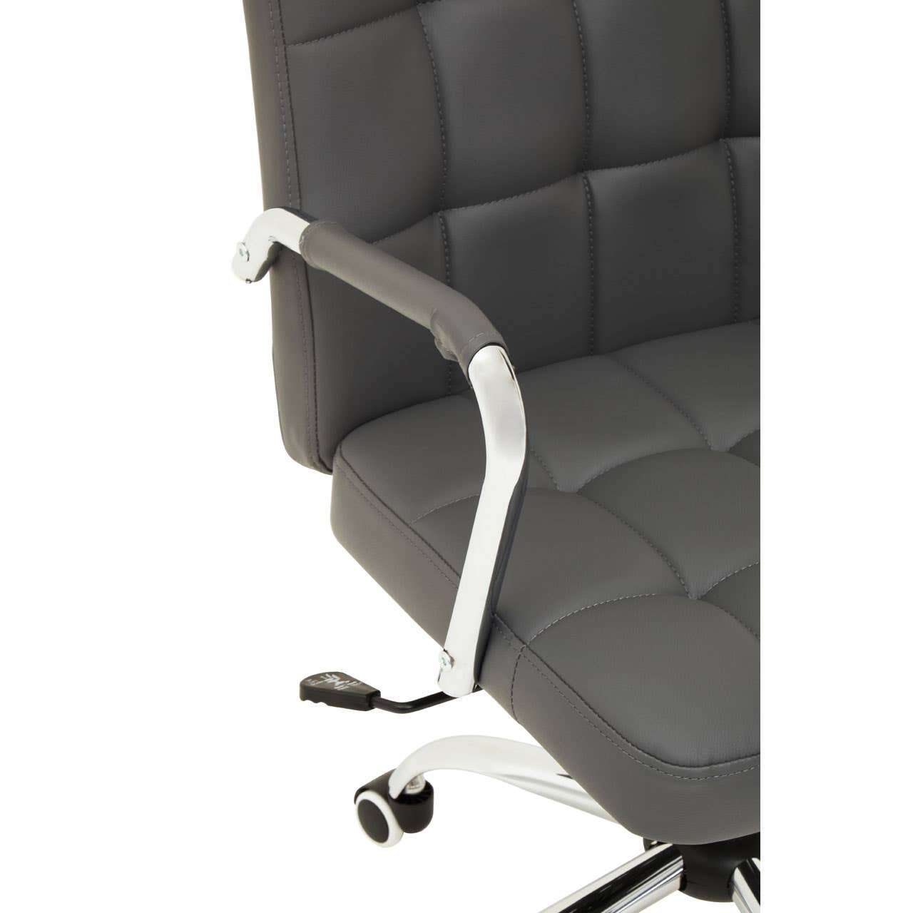Modern Grey Leather Office Chair