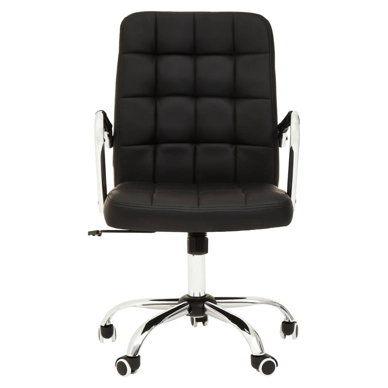 Luxe Black Leather Office Chair