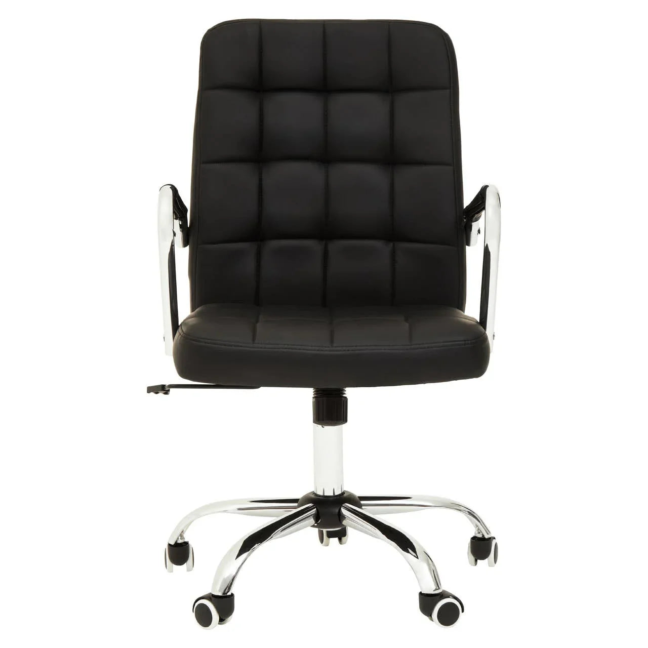 Luxe Black Leather Office Chair