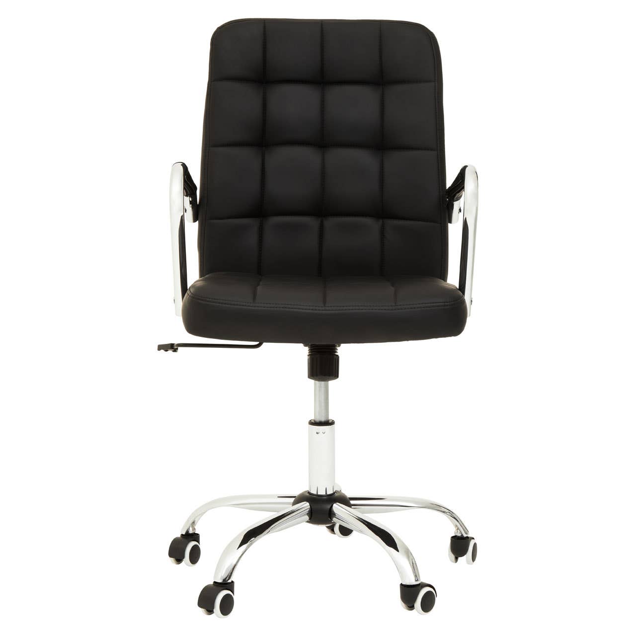 Luxe Black Leather Office Chair