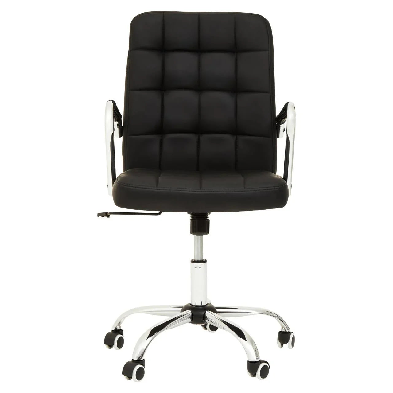 Luxe Black Leather Office Chair