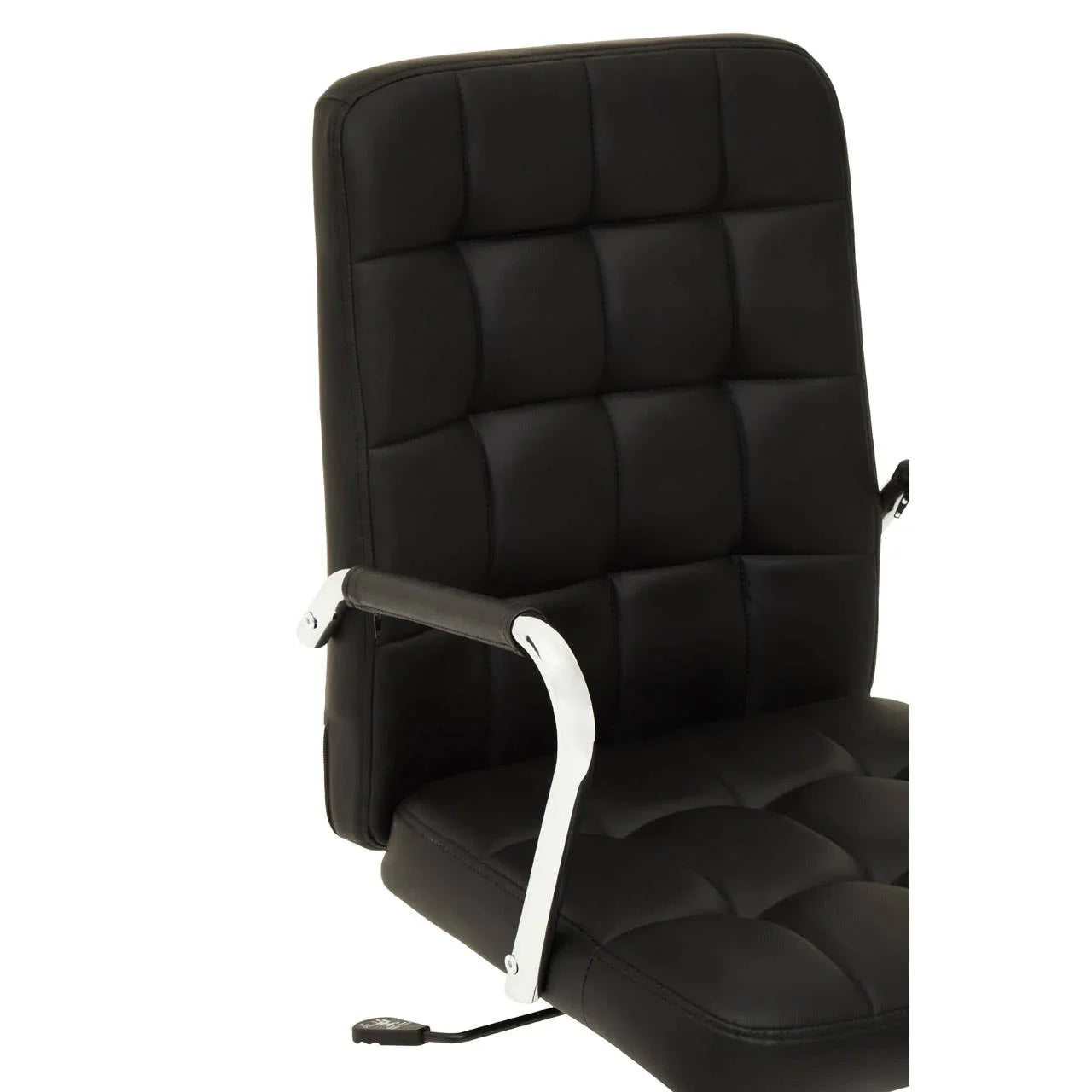 Luxe Black Leather Office Chair