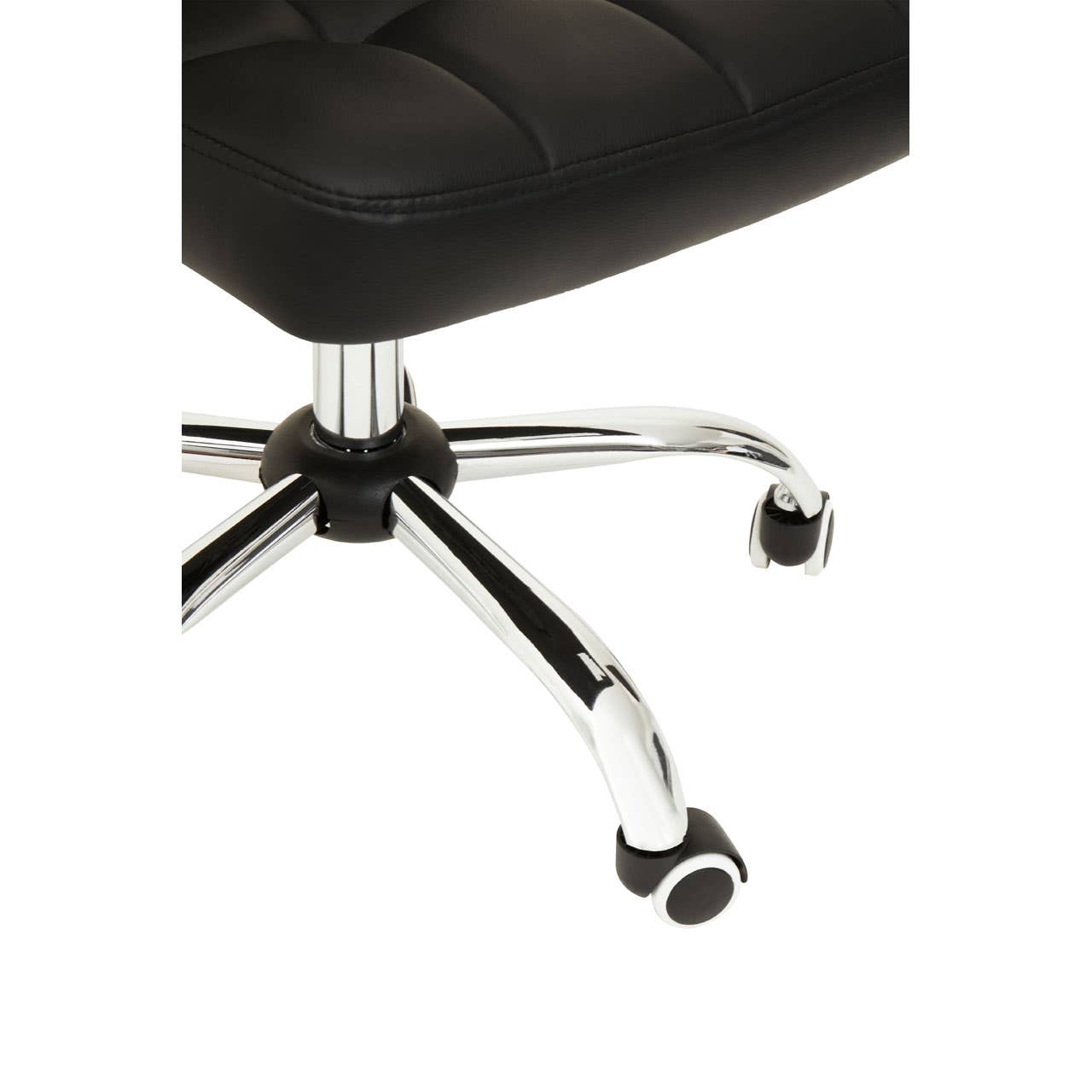 Luxe Black Leather Office Chair