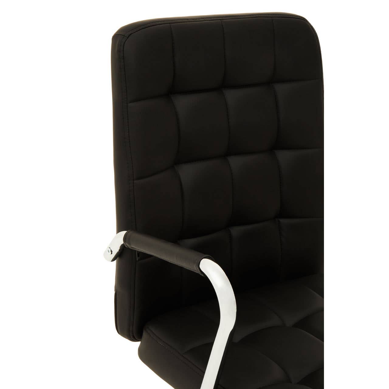 Luxe Black Leather Office Chair