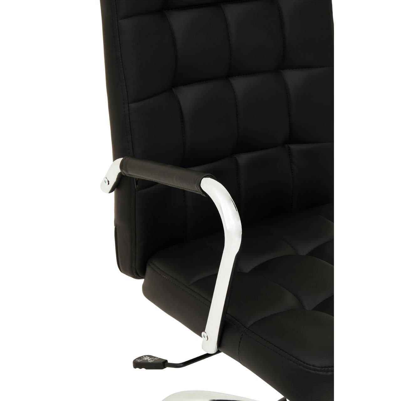 Luxe Black Leather Office Chair