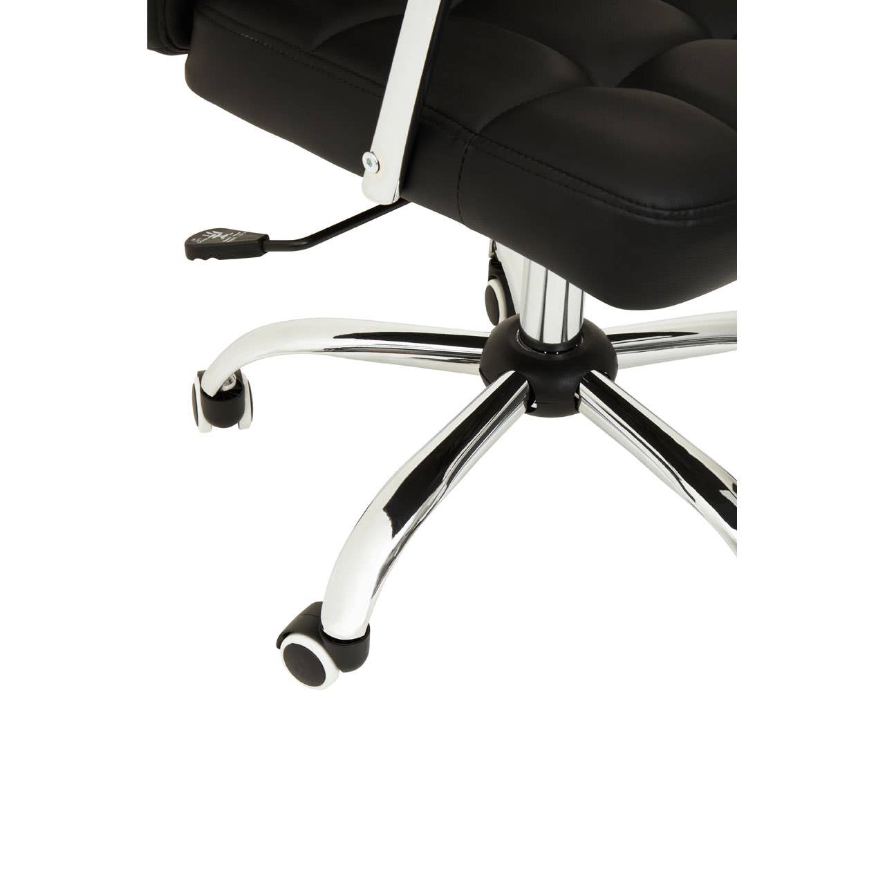 Luxe Black Leather Office Chair