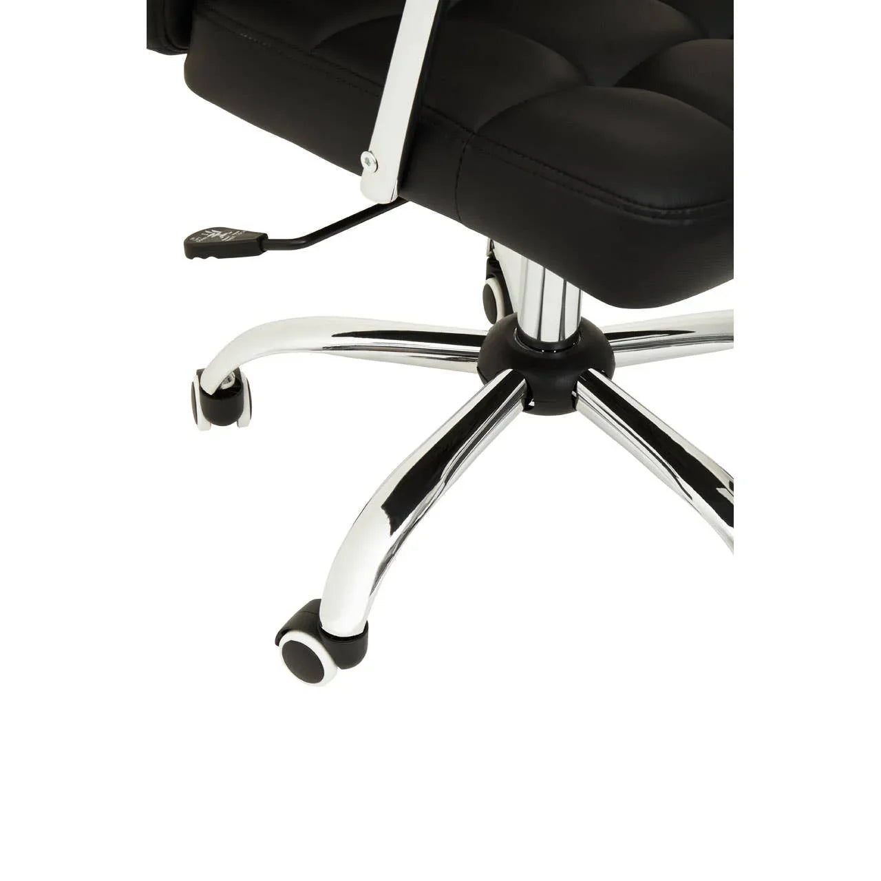 Luxe Black Leather Office Chair