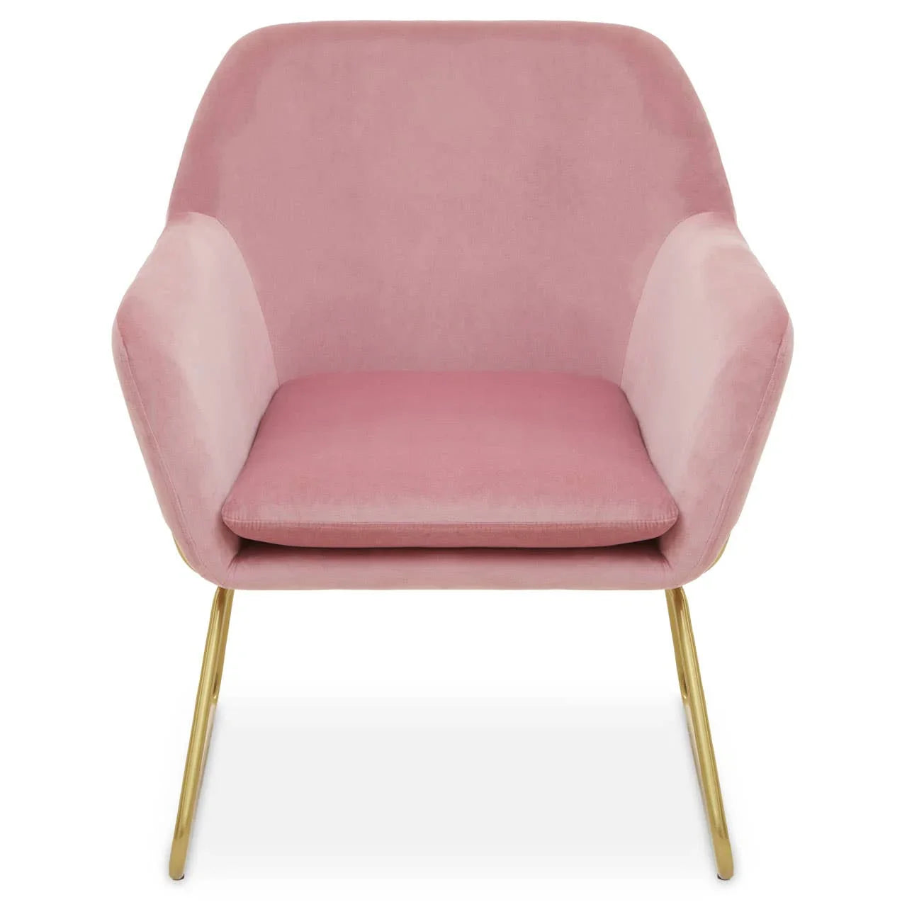 Plush Pink Velvet Armchair