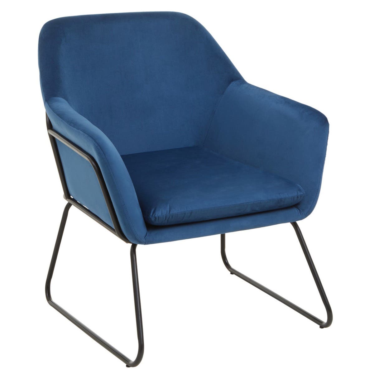 Velvet Sculptural Armchair