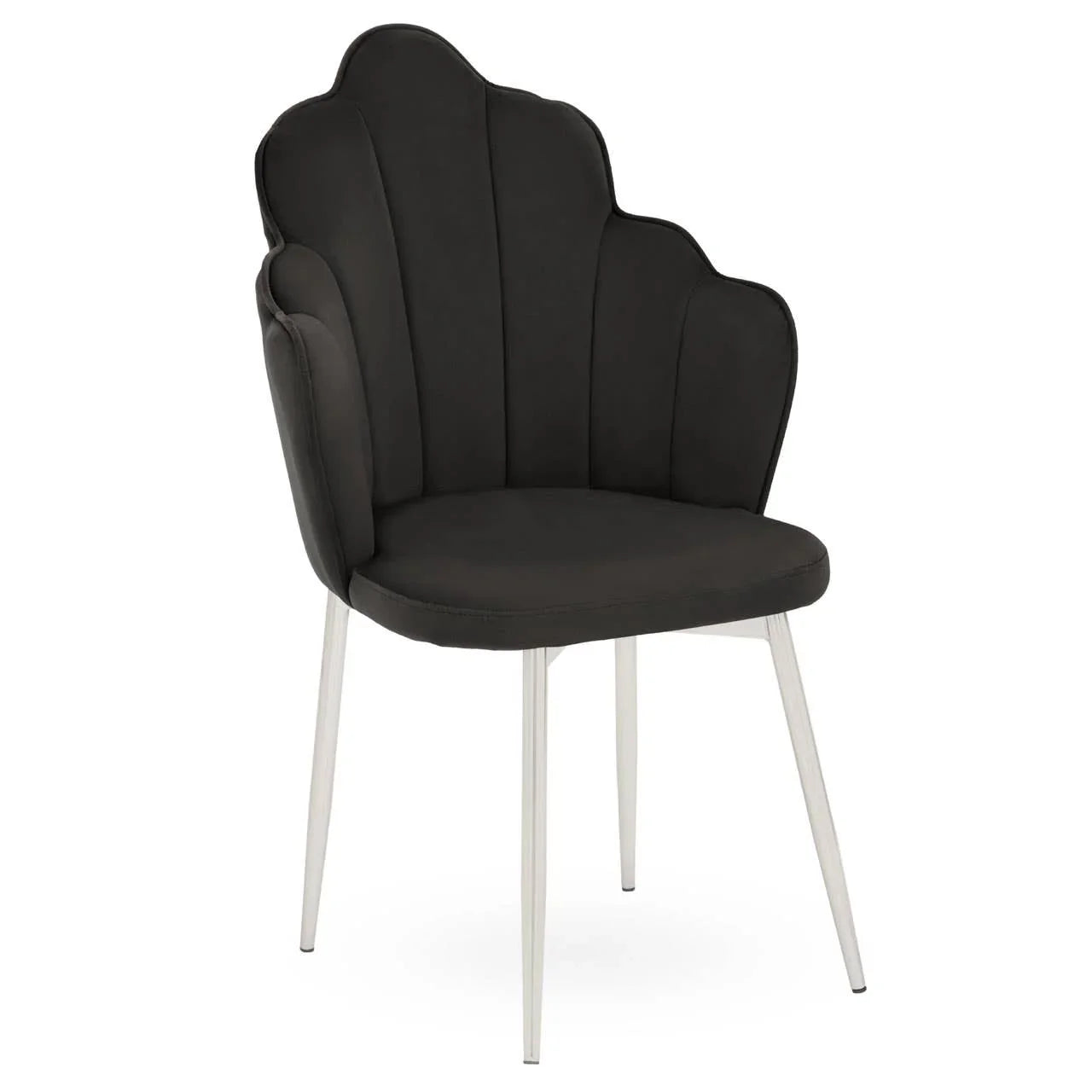 Luxe Black Velvet Dining Chair