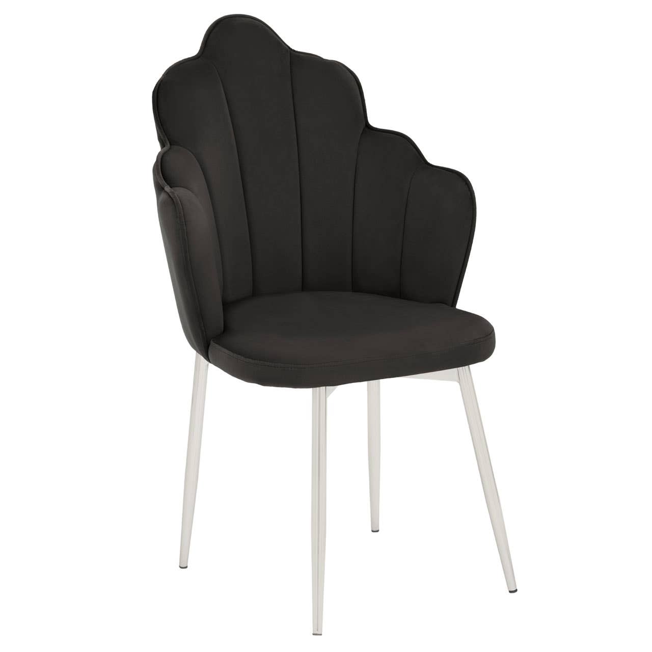Luxe Black Velvet Dining Chair