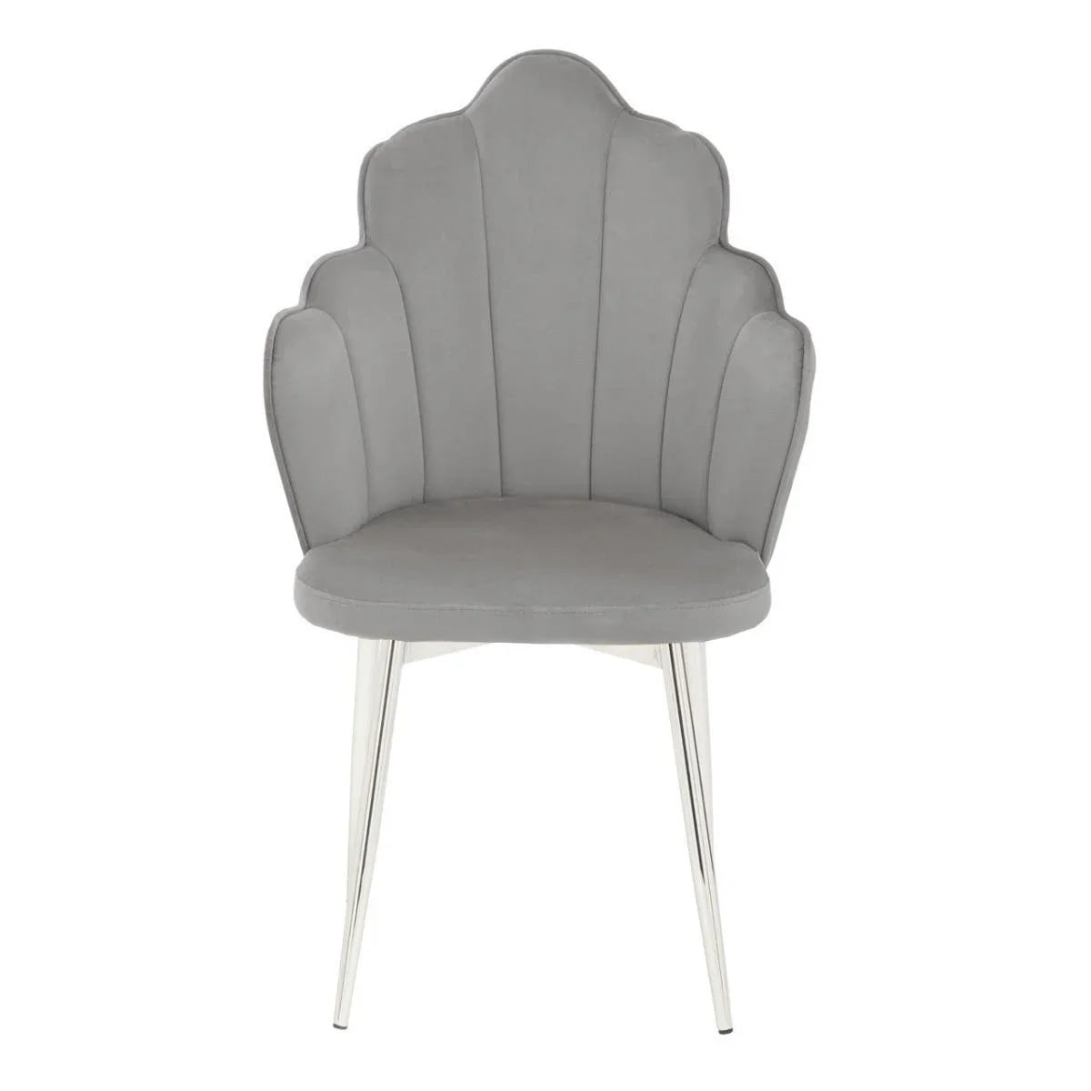 Luxe Scalloped Velvet Dining Chair