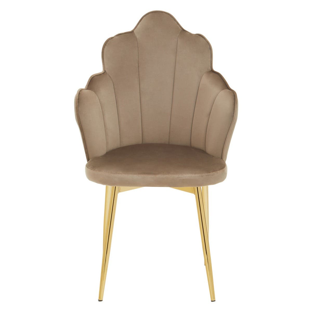 Luxe Scalloped Velvet Dining Chair