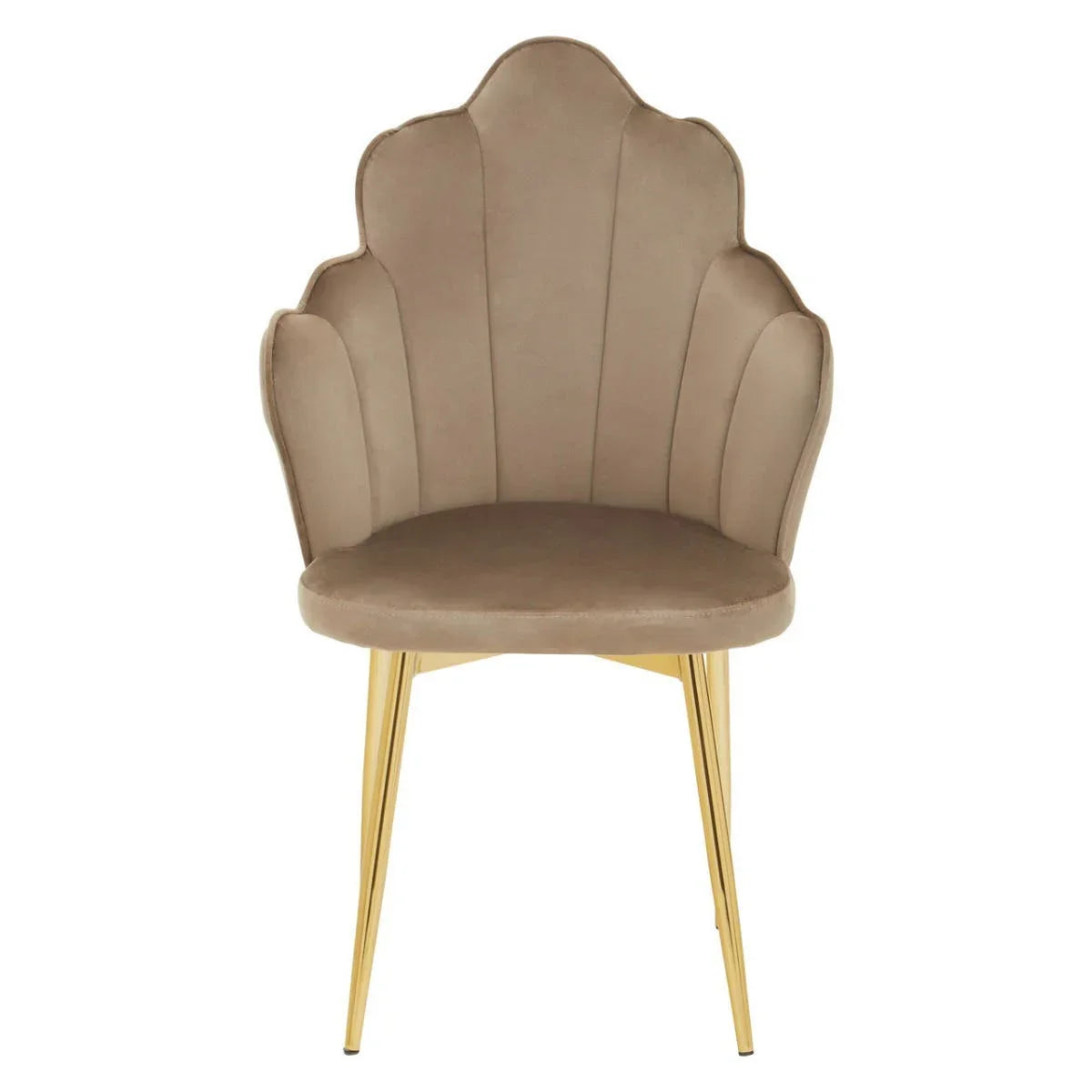 Luxe Scalloped Velvet Dining Chair