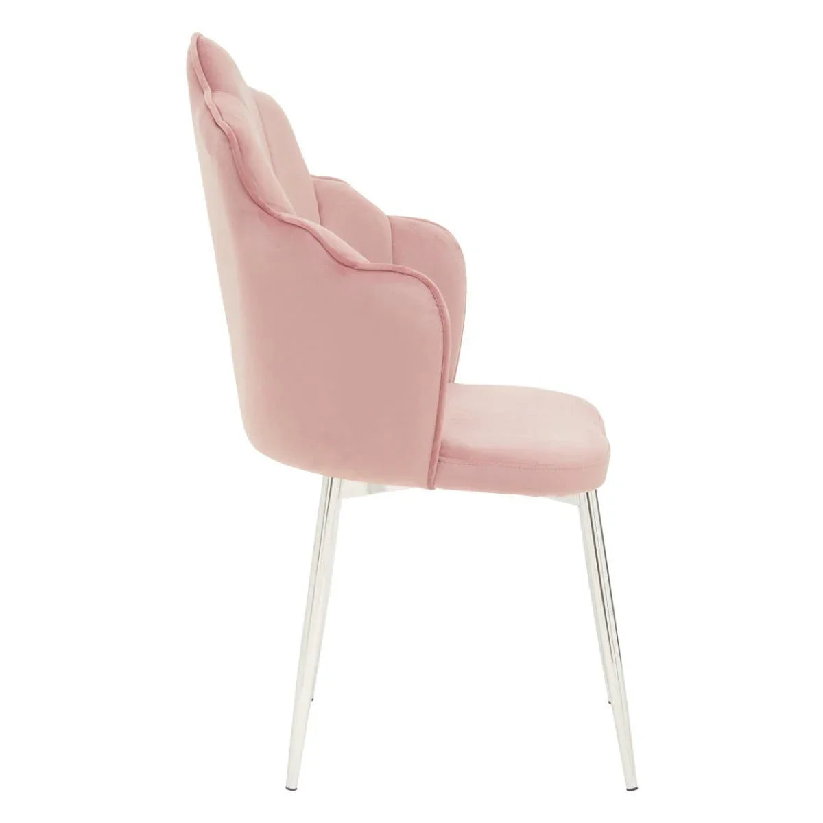 Luxe Pink Velvet Dining Chair